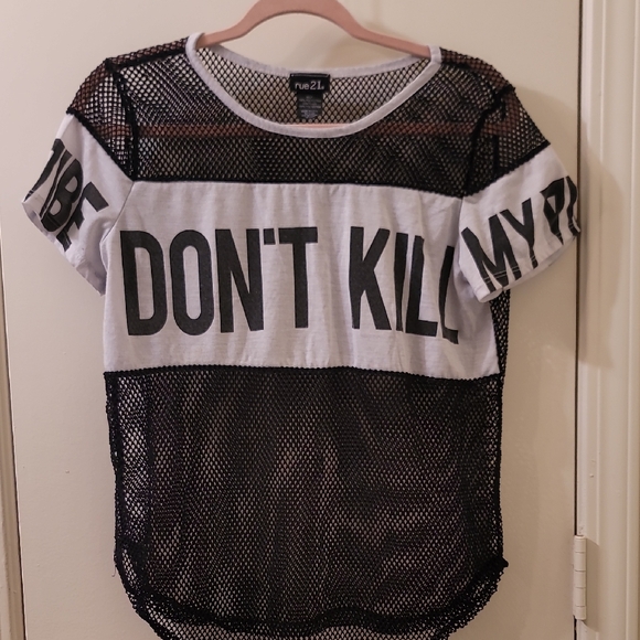 Rue 21 Mesh Tee - Picture 1 of 4